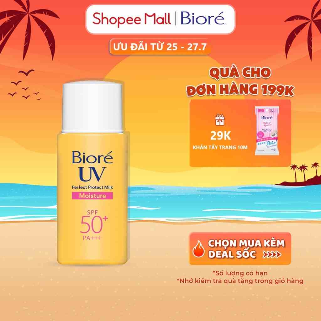 Bioré Sữa Chống Nắng Bảo Vệ Hoàn Hảo DƯỠNG ẨM Biore UV SPF50+/PA+++ 25ML