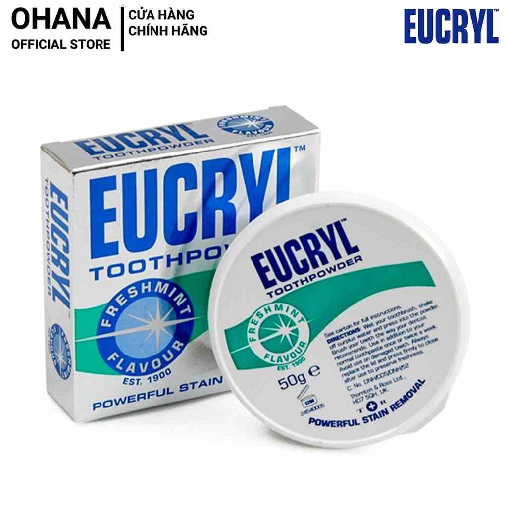 Bột Tẩy Trắng Răng Eucryl Powerful Stain Removal Toothpowder 50g