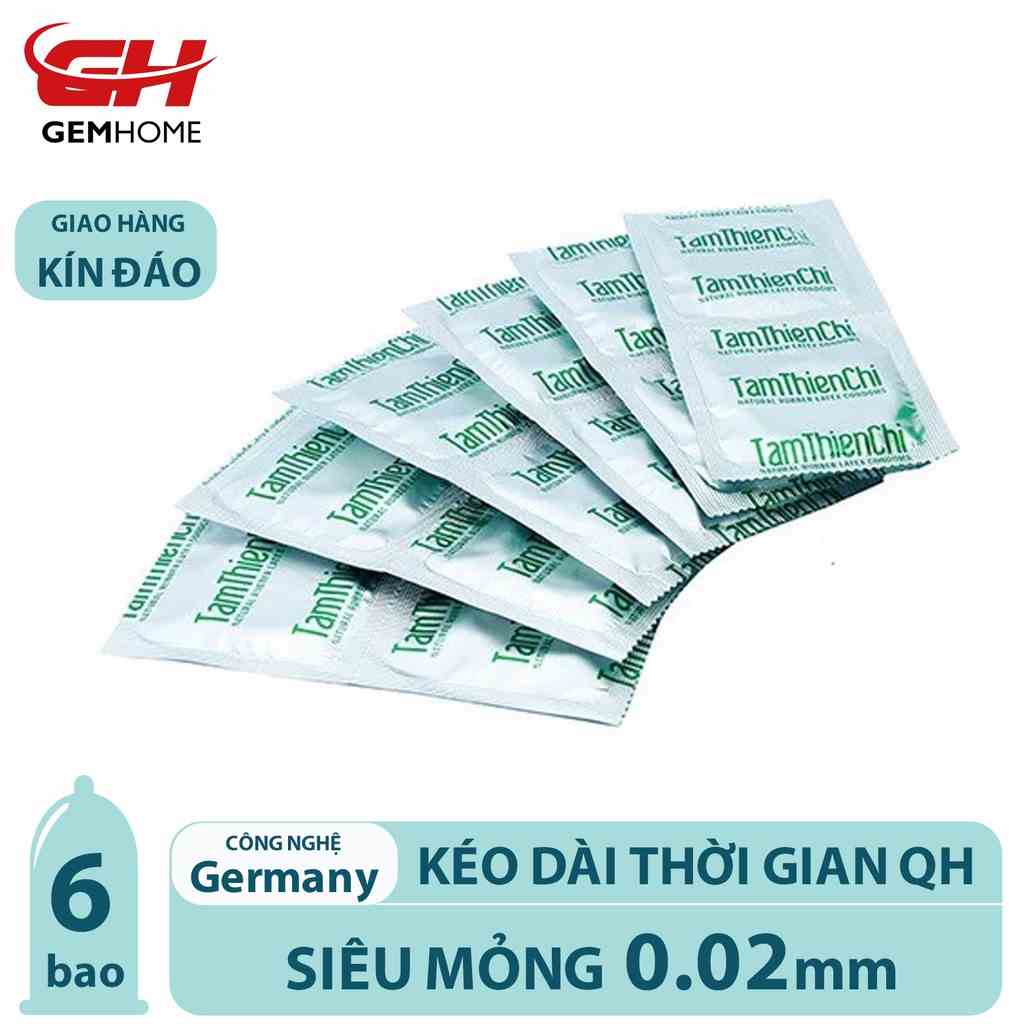 6 Bao Cao Su Tâm Thiện Chí Freestyle, nhiều gel bôi trơn, bcs siêu mỏng tận hưởng trọn cảm giác GEMHOME