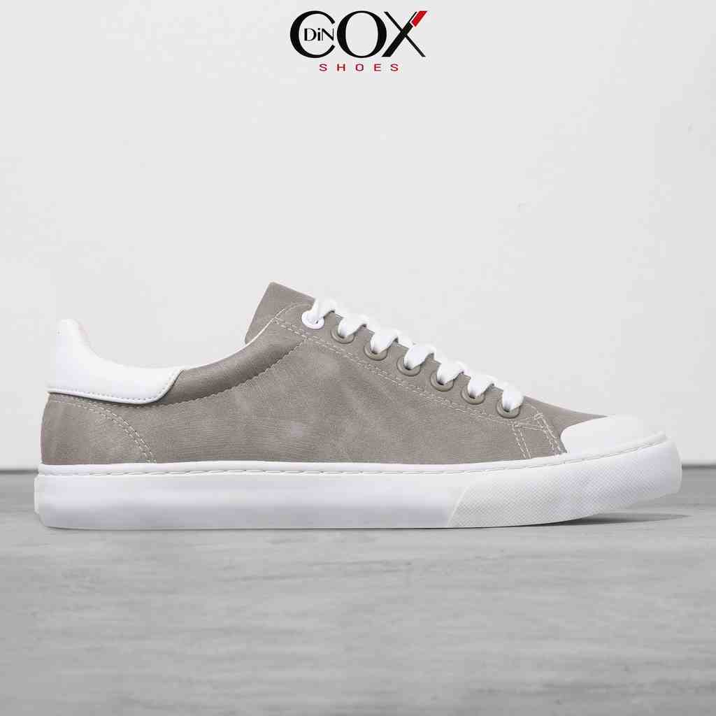 Giày Sneaker Da Nam DINCOX C13 Cách Điệu Sáng Tạo Grey/White