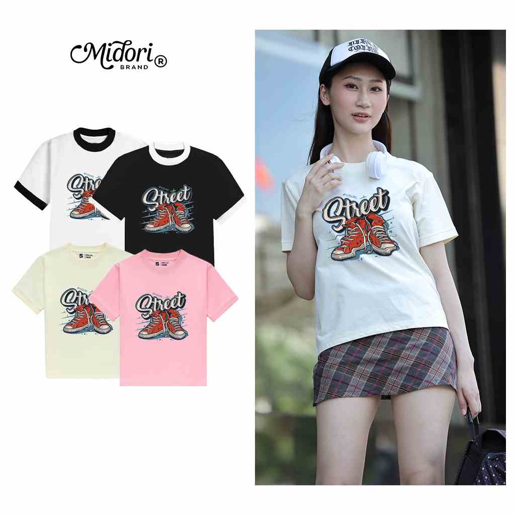 Áo thun Baby Tee STREET unisex phông Nam Nữ Local Brand Chính Hãng Mi Midori