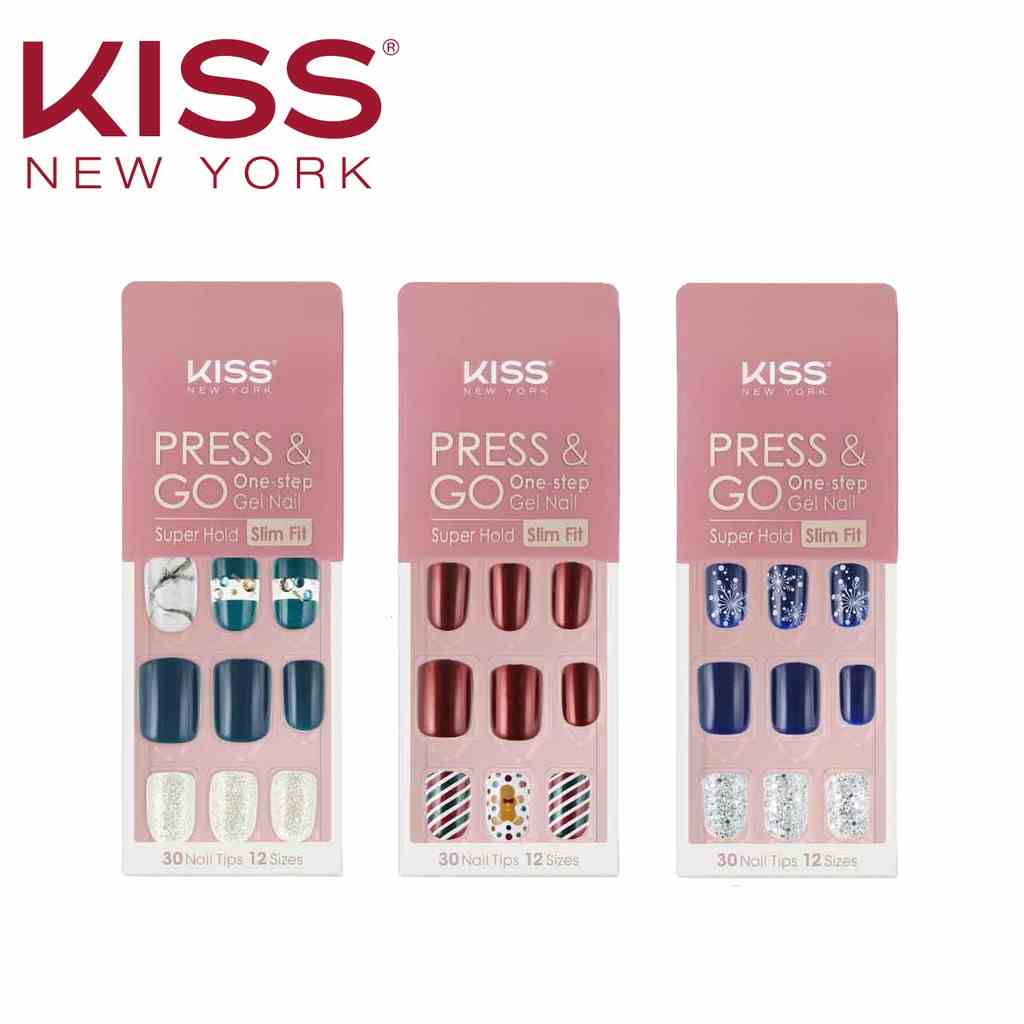 [Mã BMLTB200 giảm đến 100K đơn 499K] [BST Holiday Party] Móng Tay Gel Tự Dán Press & Go Kiss New York Nail Box