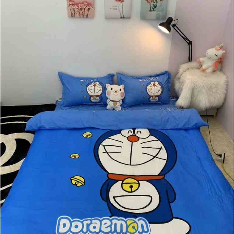 Bộ Chăn Ga Gối Cotton Tina HIN BEDDING Cho Bé Yêu, Chất Liệu Cotton 3D Mềm Mịn Đủ Kích Thước Hình In Dễ Thương