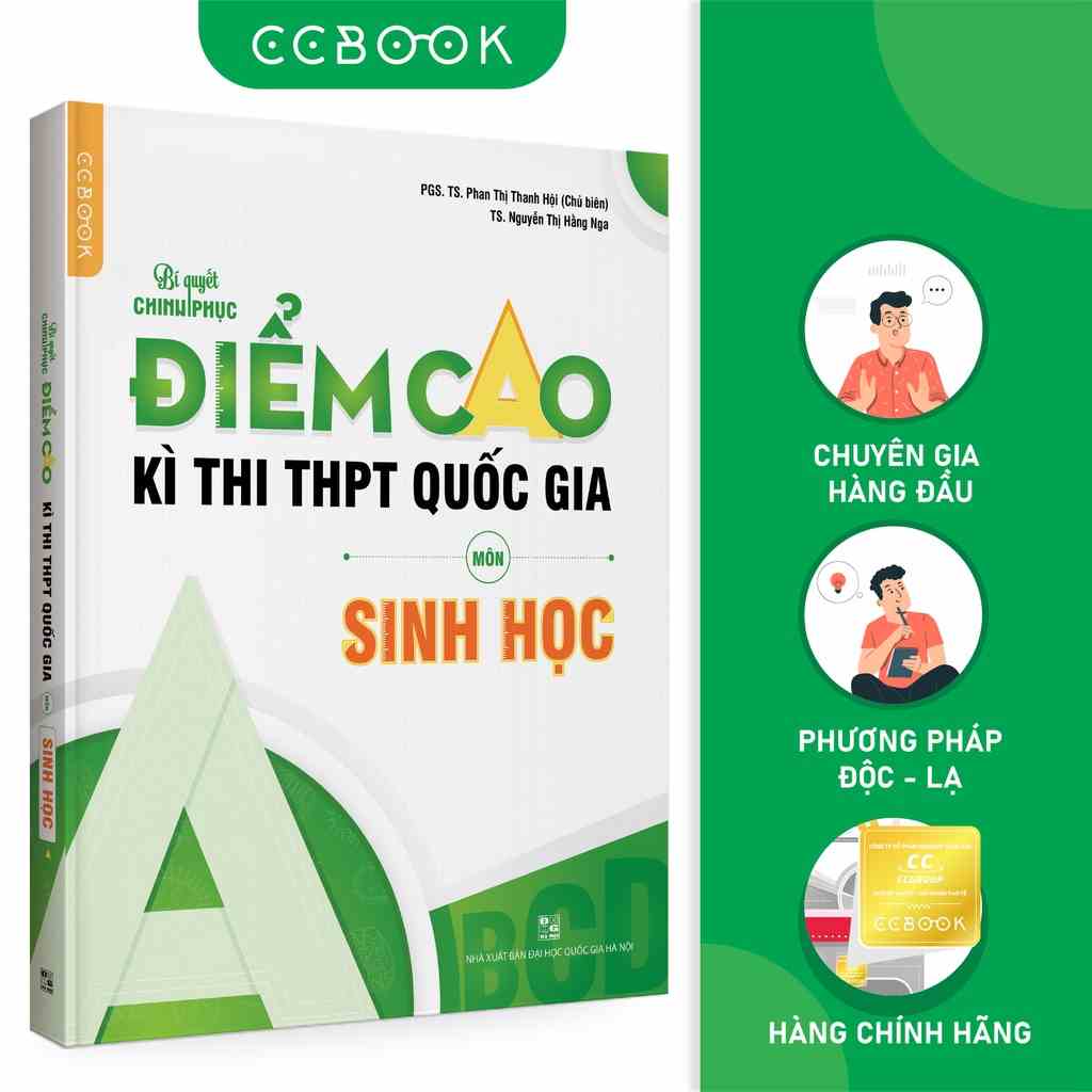 Sách - Bí quyết chinh phục điểm cao kì thi THPT Quốc gia môn Sinh học - Ôn thi đại học - Chính hãng CCbook