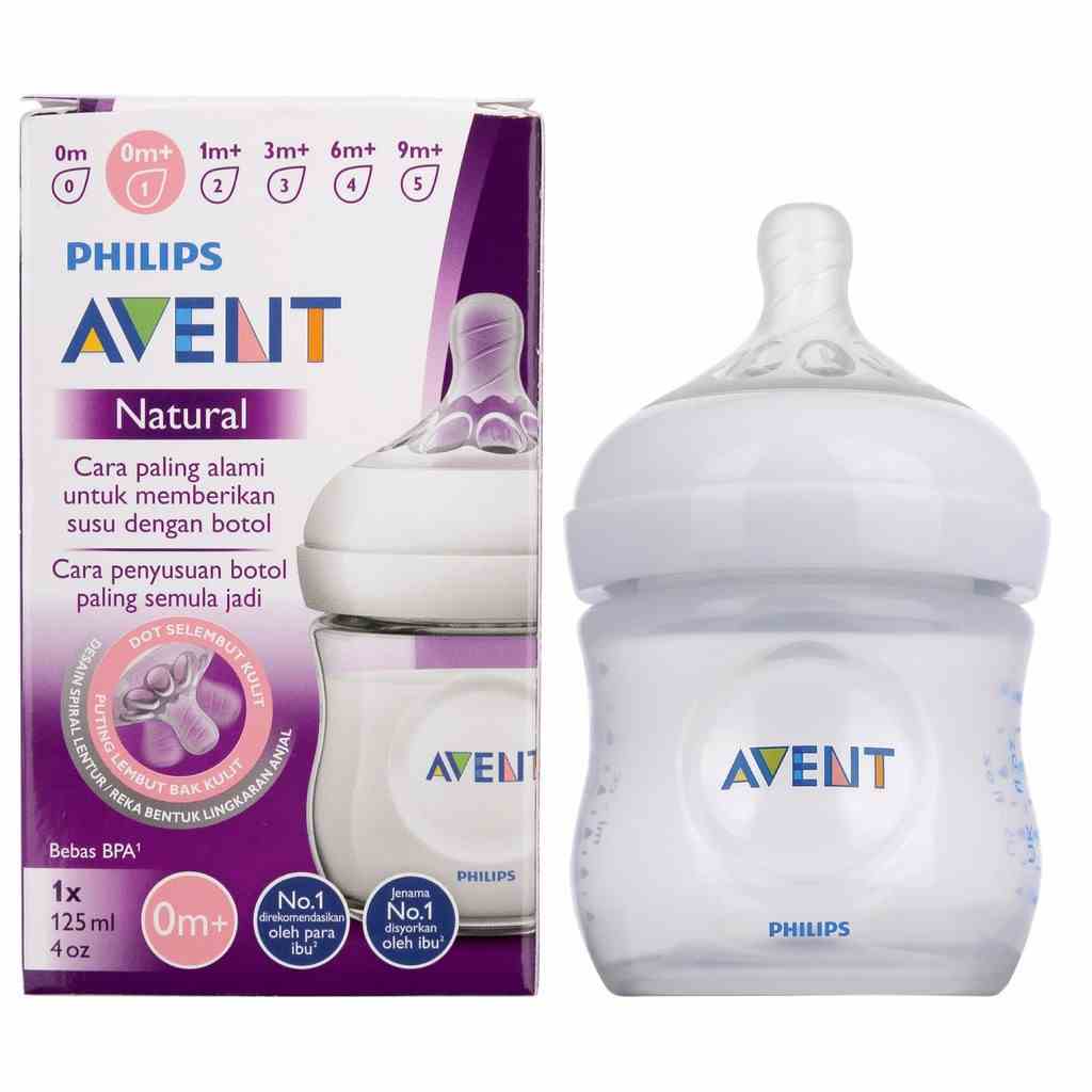 Bình sữa Philips Avent Natural 125ml bằng nhựa PP, không có BPA