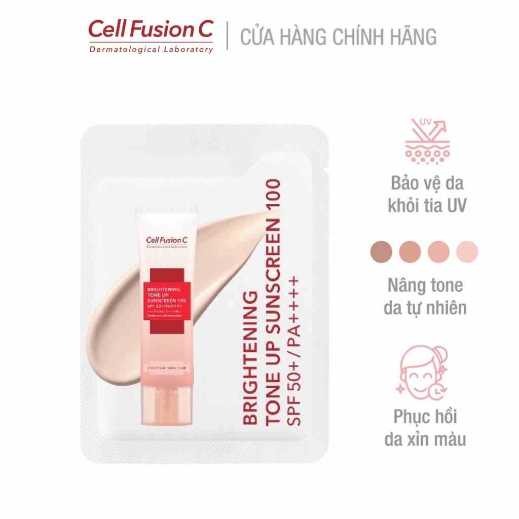 [SAMPLE 1.2ML] Kem Chống Nắng Nâng Tông & Dưỡng Trắng Cell Fusion C Brightening Tone Up Sunscreen 100 SPF50+/PA++++