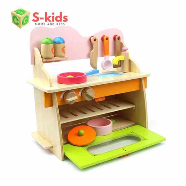 Đồ Chơi Gỗ S-Kids, Bộ Mô Phỏng Bếp Gỗ