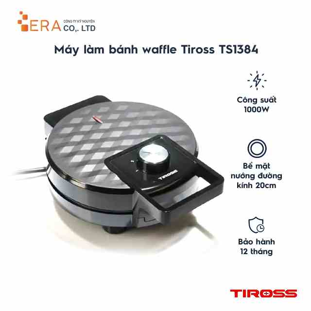 [Mã BMLT100 giảm đến 100K đơn 499K] Máy làm bánh waffle Tiross TS1384