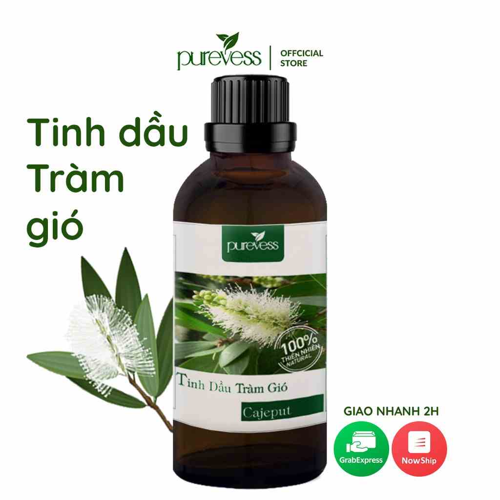 Tinh dầu Tràm Gió giúp giảm mệt mỏi + Tặng vỏ khuếch tán PUREVESS 100ml