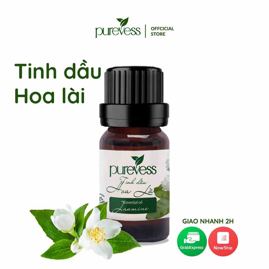 Tinh dầu Hoa Lài Purevess, thiên nhiên nguyên chất, giúp thư giãn và ngủ ngon 10ml