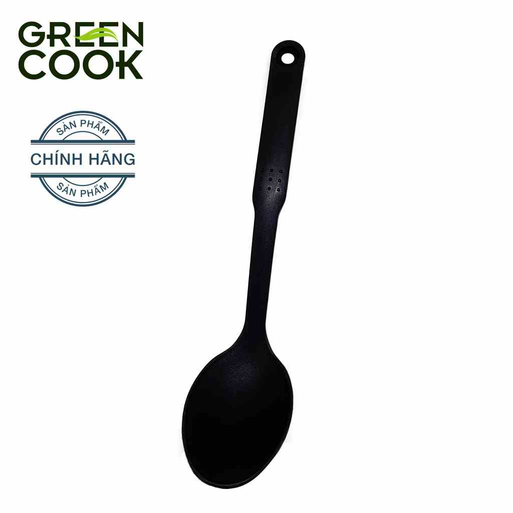 [Mã BMLTA35 giảm đến 35K đơn 99K] Muỗng nấu ăn nhựa Green Cook chất liệu PA66 an toàn sức khỏe