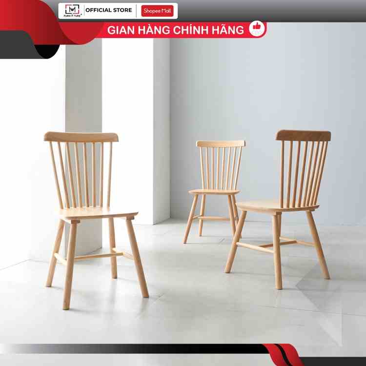 [Mã BMLTB200 giảm đến 100K đơn 499K] Ghế Windsor Chair gỗ cao su tự nhiên nhiều màu MW FURNITURE - Nội thất căn hộ