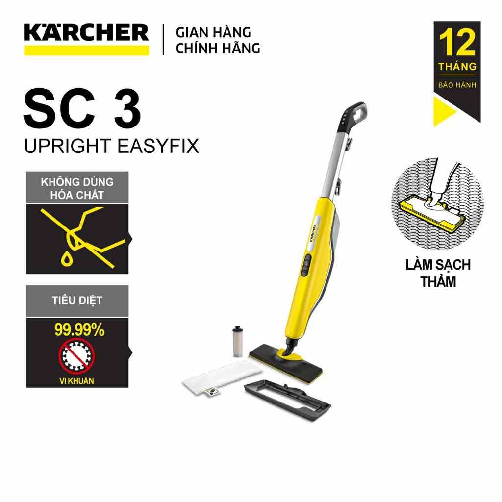 (Sản xuất Đức) Máy làm sạch bằng hơi nước nóng Karcher SC 3 Upright EasyFix EU