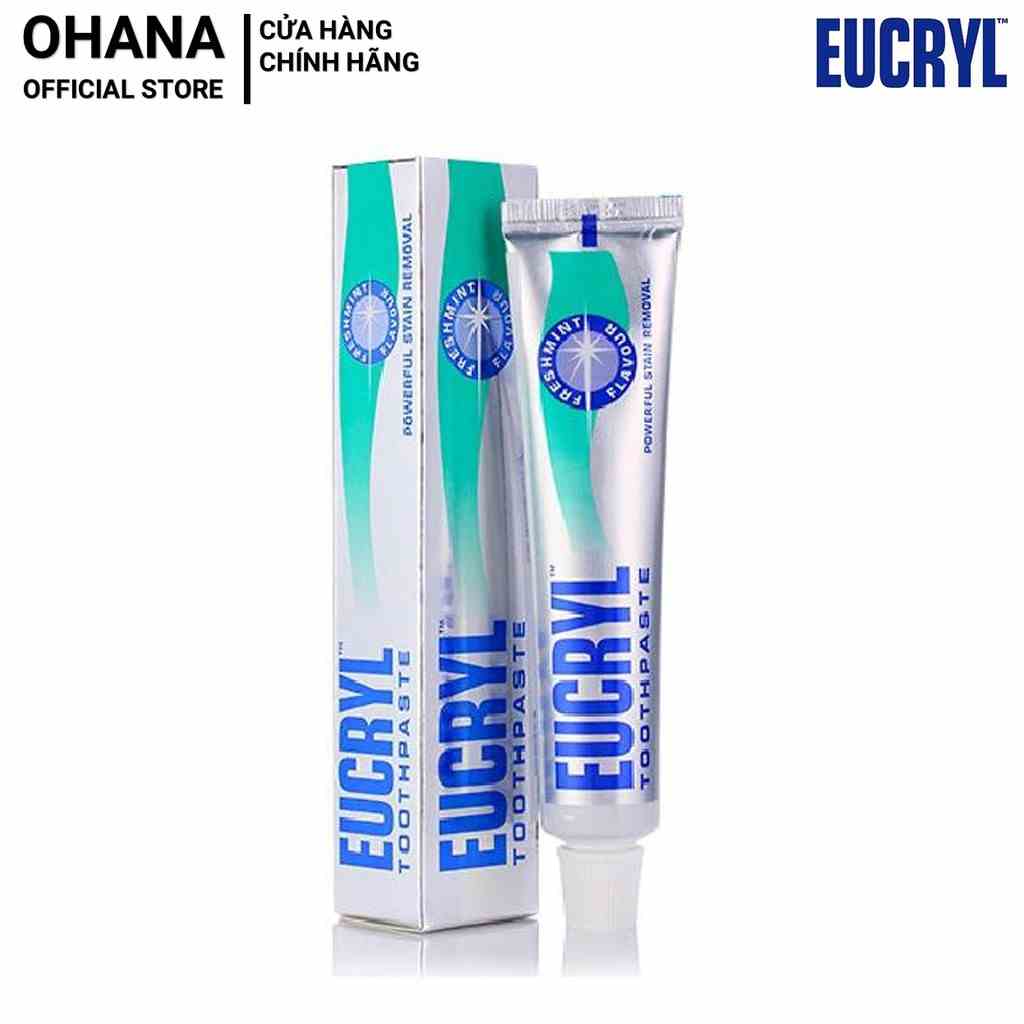 Kem Đánh Răng Làm Trắng Răng Hương Bạc Hà Eucryl Freshmint Toothpaste 62g