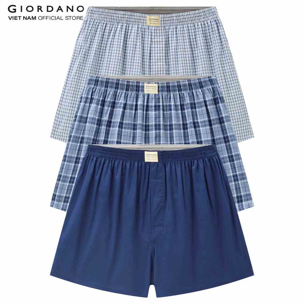 [Mã BMLTB200 giảm đến 100K đơn 499K] [Special Deal] Bộ 3 Quần Lót Ngủ Nam Giordano Mens Cotton Boxers 01179139