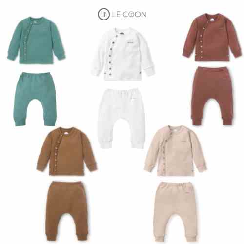 [Mã BMLT30 giảm đến 30K đơn 299K] LE COON | Bộ Quần Áo Vạt Chéo | COMFY | 0-3 tuổi