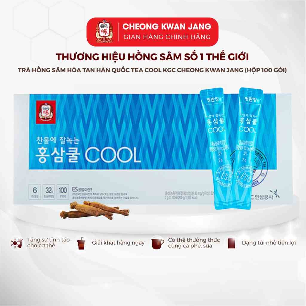 Trà Hồng Sâm Hàn Quốc Hòa Tan Tea Cool KGC Cheong Kwan Jang (2g x 100 gói)