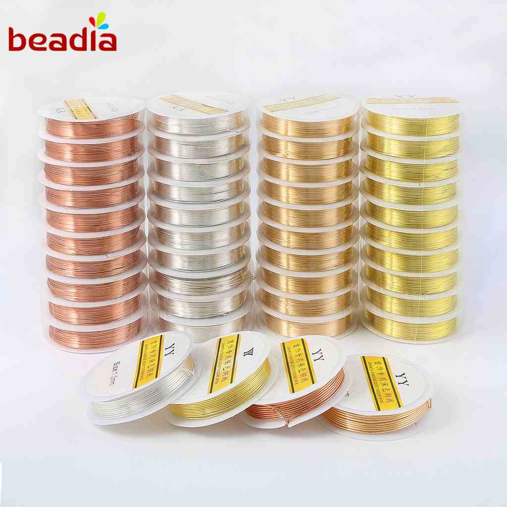 BEADIA Cuộn Dây 0.3 / 0.4 / 0.5 / 0.6 / 0.8 / 1.0mm Chuyên Dụng Làm Đồ Trang Sức