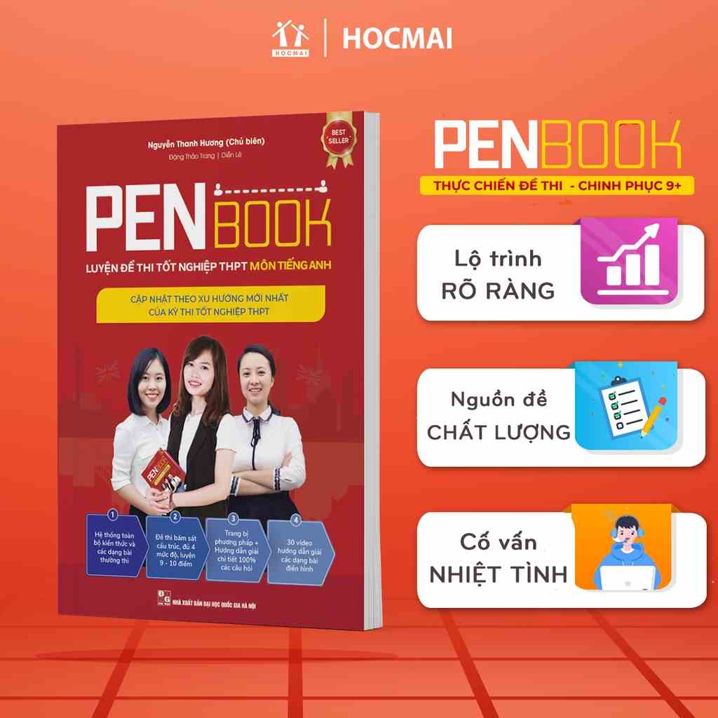 Sách PENBOOK Anh – Luyện đề thi tốt nghiệp THPT lớp 12 & luyện đề thi Đại Học theo xu hướng mới nhất 2024 môn Tiếng Anh