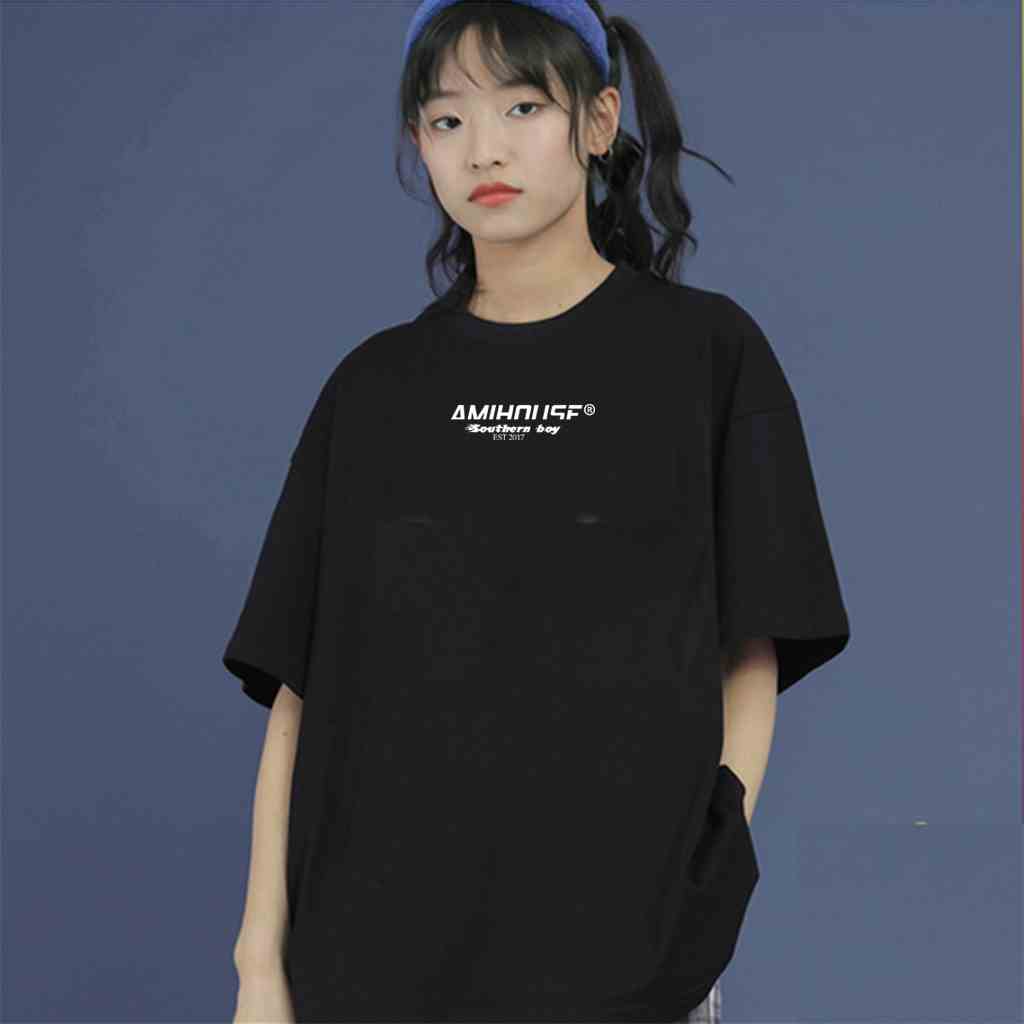 Áo thun unisex AMIHOUSE basic TEE phom rộng tay lỡ dành cho nam nữ