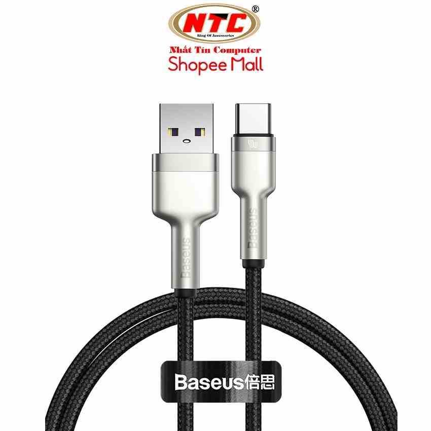 Cáp sạc nhanh và truyền data Baseus Cafule Series Metal USB to TypeC dài 2M, Super QC 40W (Màu Random)