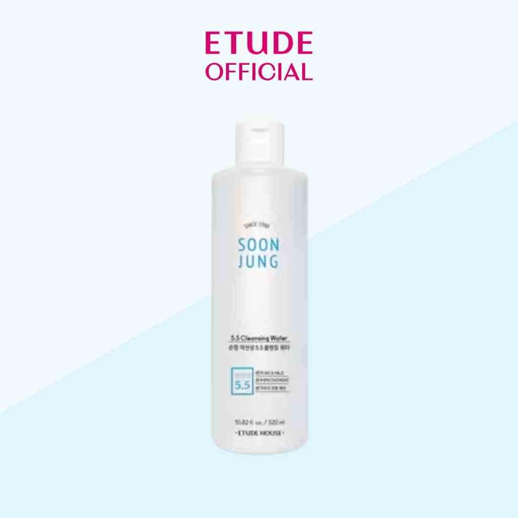 Nước Tẩy Trang lành tính diu nhẹ Etude SoonJung 5.5 Cleansing Water 320ml Làm Sạch Da Hiệu Quả