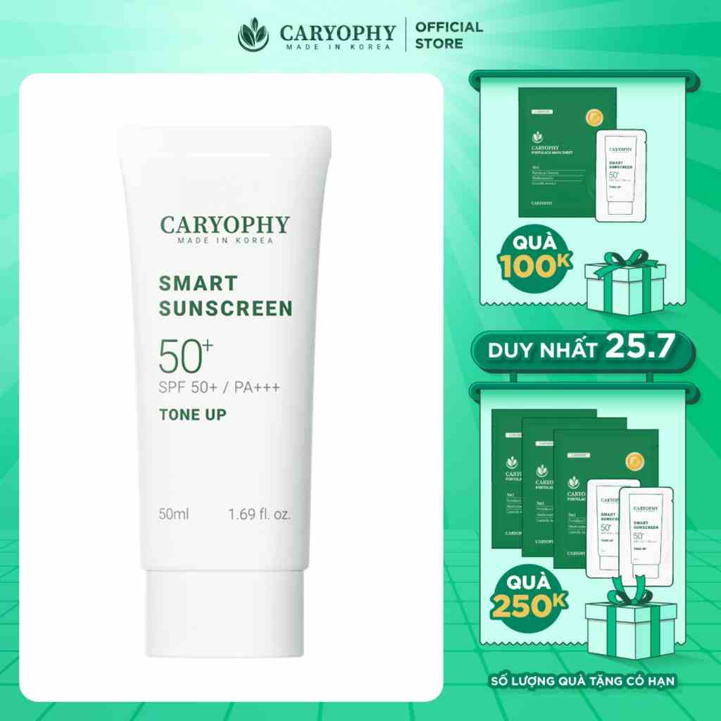 Kem chống nắng nâng tông Caryophy Smart Tone-up Sunscreen 50ML