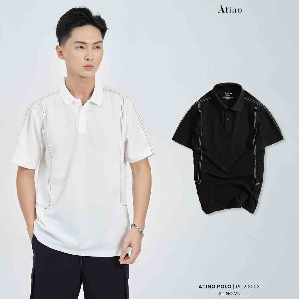 Áo Polo Nam LINE ATINO tinh tế thanh lịch vải cá sấu Cotton cao cấp thoáng mát chuẩn form PL2.3003