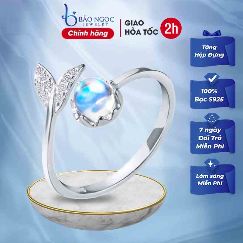 Nhẫn Bạc Nữ S925 Thiết Kế Hình Đuôi Cá Tính Độc Đáo N2460 - Bảo Ngọc Jewelry