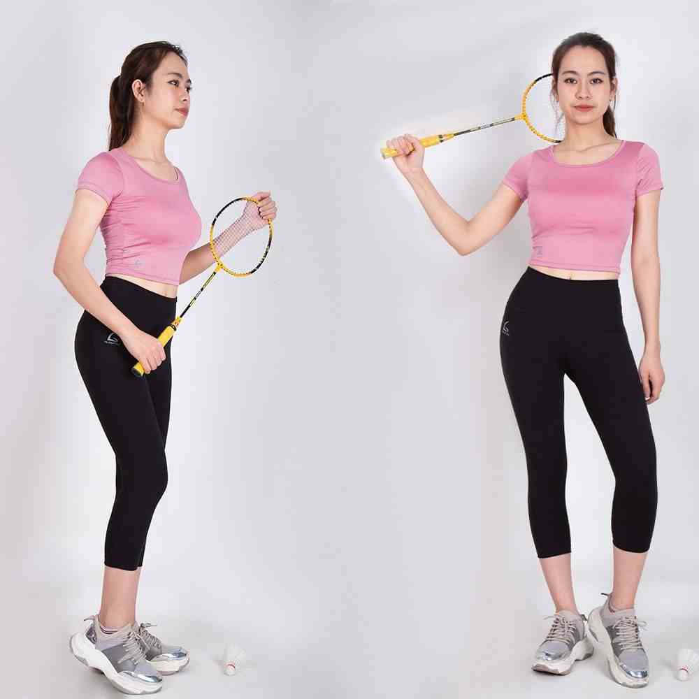 Bộ đồ thể thao Gladimax quần S-Legging Genmax V3 & Áo Croptop Cộc Tay có đệm ngực mặc đệp đi tập Yoga, gym, aerobic