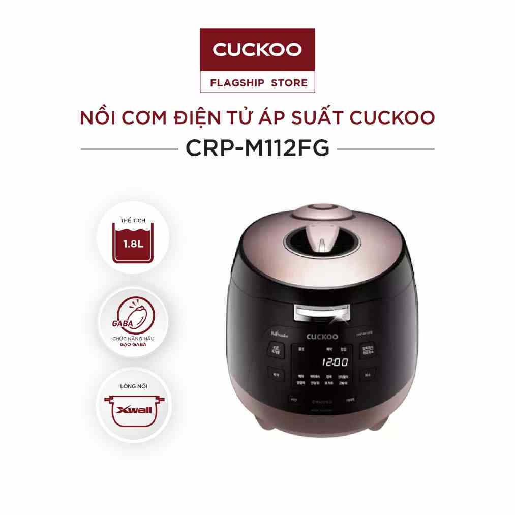 Nồi Cơm Điện Tử Áp Suất CUCKOO 1,8 lít CRP-M112FG - HÀNG CHÍNH HÃNG