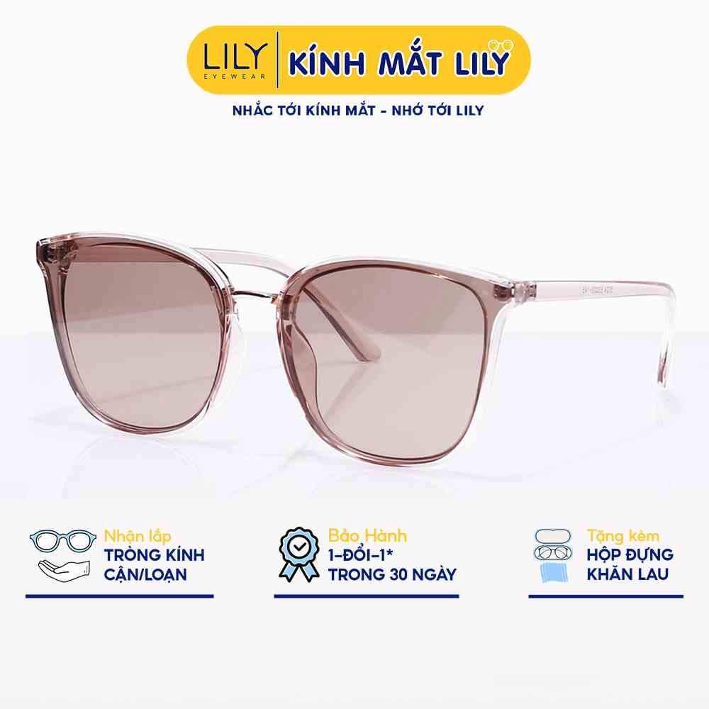 Kính mát nữ Lilyeyewear chống UV400, thiết kế mắt vuông dễ đeo, màu sắc thời trang 502324