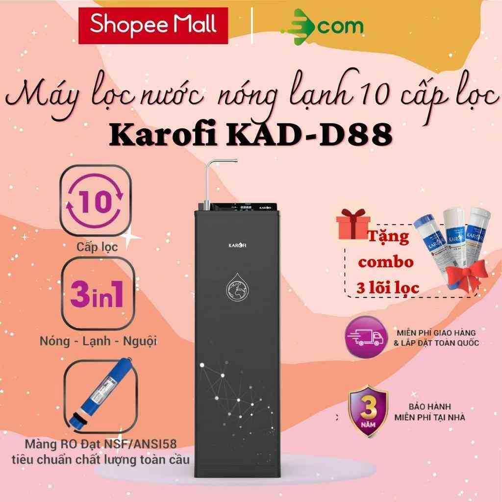 Máy lọc nước nóng lạnh Karofi KAD-D88, vòi 3 in 1, công nghệ Block làm lạnh sâu và bền.