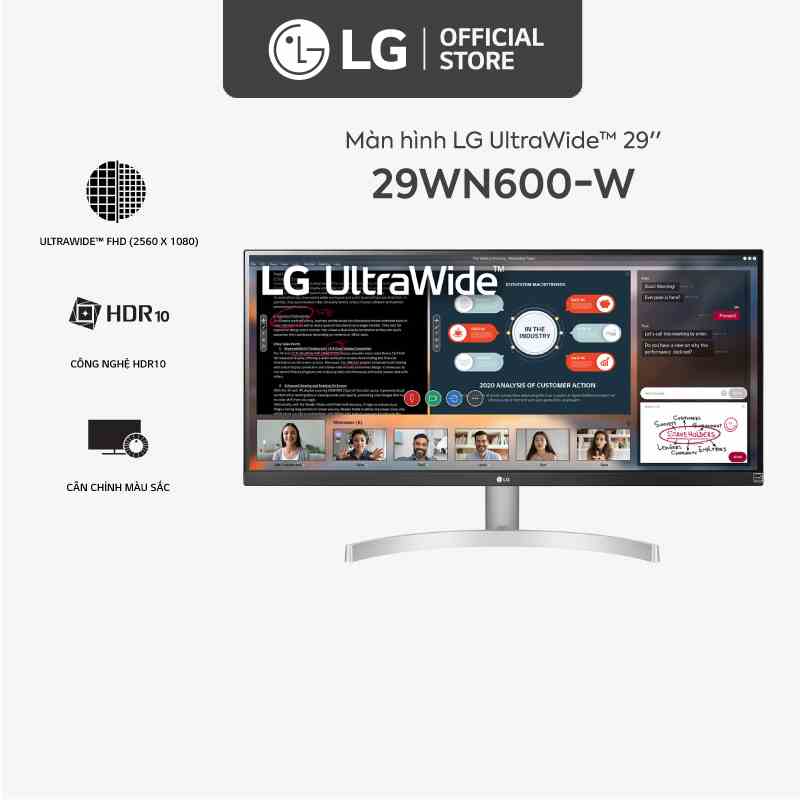 [Mã ELBAU5 giảm 5% đơn 300K] Màn Hình LG 29WN600-W 29