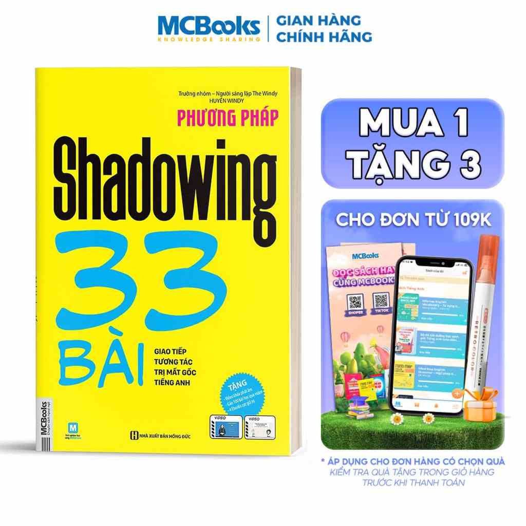 Sách - Phương Pháp Shadowing 33 Bài Giao Tiếp Tương Tác Trị Mất Gốc Tiếng Anh - Học Kèm App Online