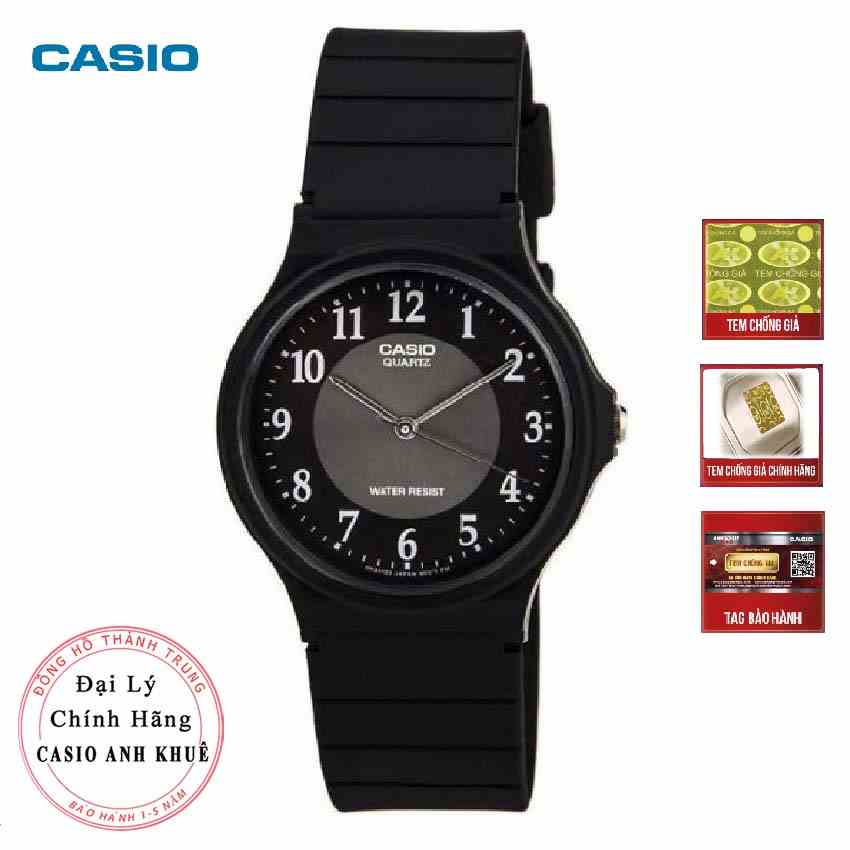 [Mã BMLTB200 giảm đến 100K đơn 499K] Đồng hồ Unisex Casio MQ-24-1B3LDF dây nhựa