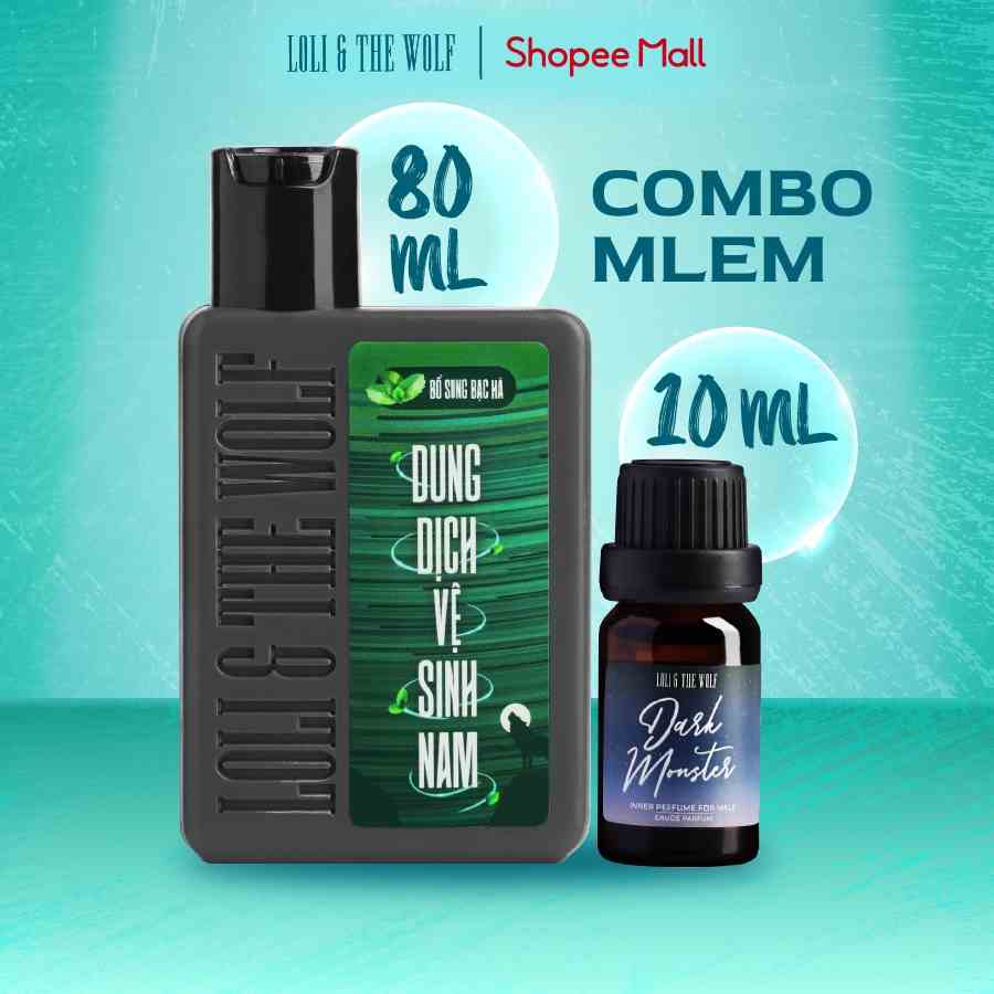 Set Sản Phẩm Chăm Sóc Vùng Kín Loli And The Wolf Dành Cho Nam: 1 Dung Dịch Vệ Sinh 80ml + 1 Nước Hoa Vùng Kín Nam 10ml