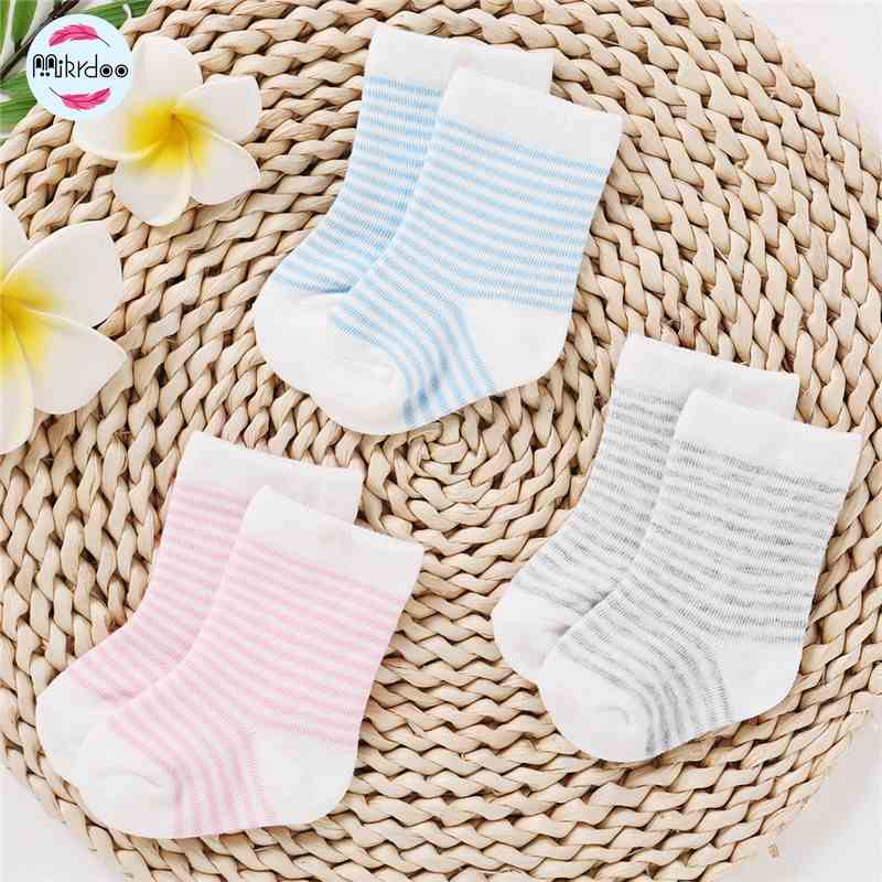 Vớ Mikrdoo Chất Liệu Cotton Thoáng Khí Mềm Mại Cho Bé 0-6 Tuổi (8-16cm)