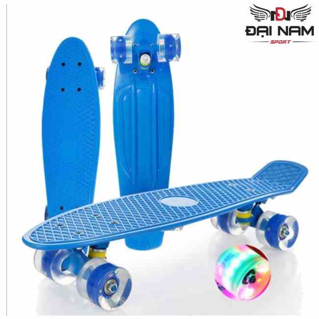 Ván Trượt Skateboard Nhựa Penny Bánh Cao Su Có Đèn Led Chiều Dài 56cm Chính Hãng Đại Nam Sport