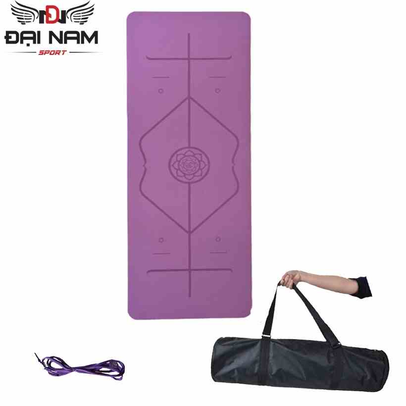 [Mã FAMALLT5 giảm 15% đơn từ 30k] Thảm Tập Yoga Định Tuyến 8mm 1 Lớp Đại Nam Sport + Tặng Kèm Túi Đựng Và Dây Buộc