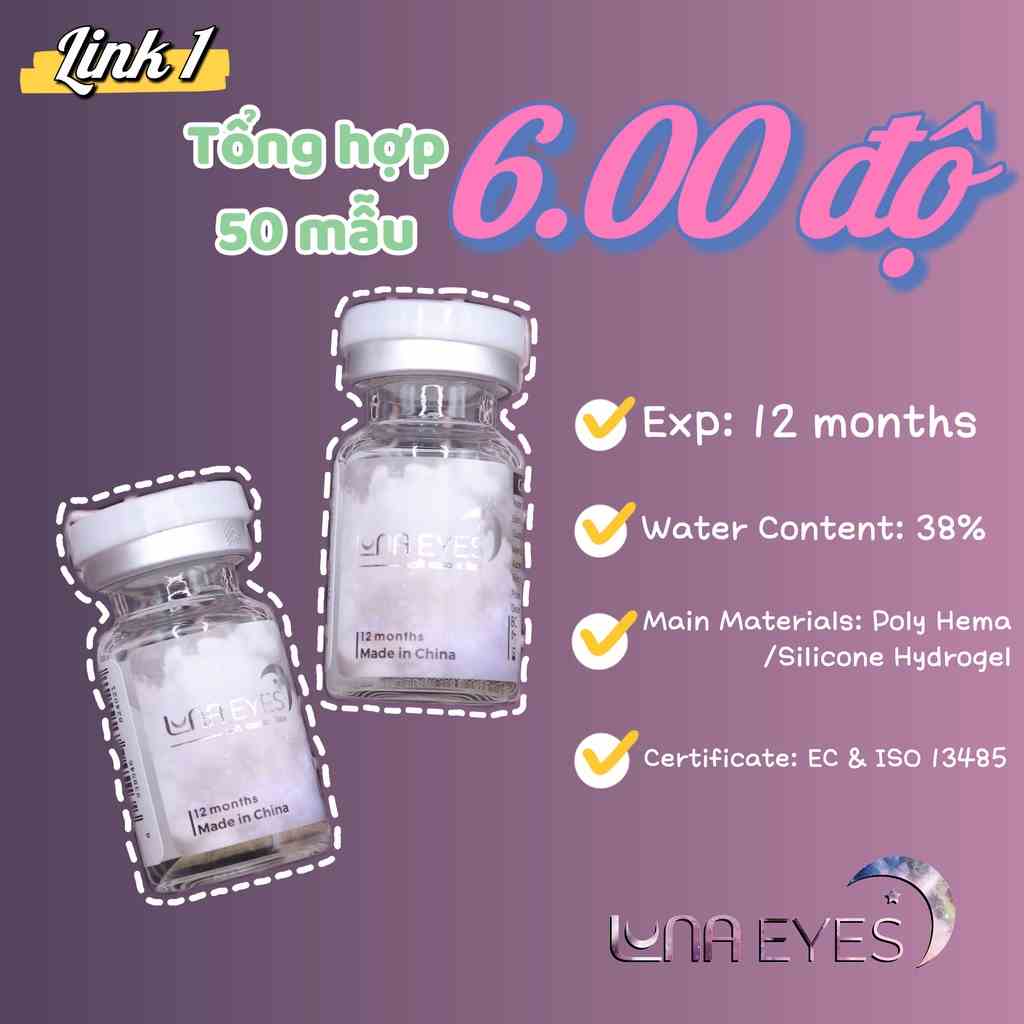 [link1] Kính áp tròng LUNA EYES 6 Độ (lens mắt cận 6 độ)