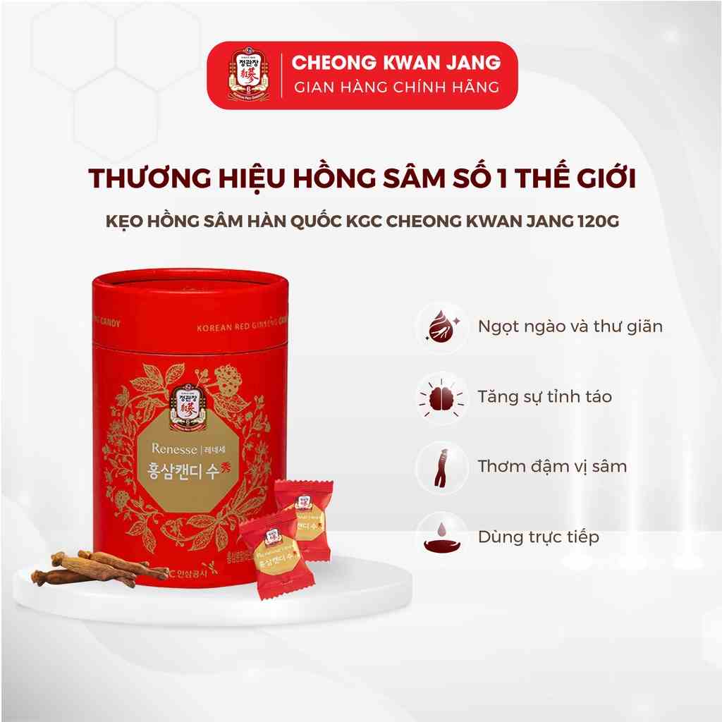 Kẹo Hồng Sâm Hàn Quốc KGC Cheong Kwan Jang 120G