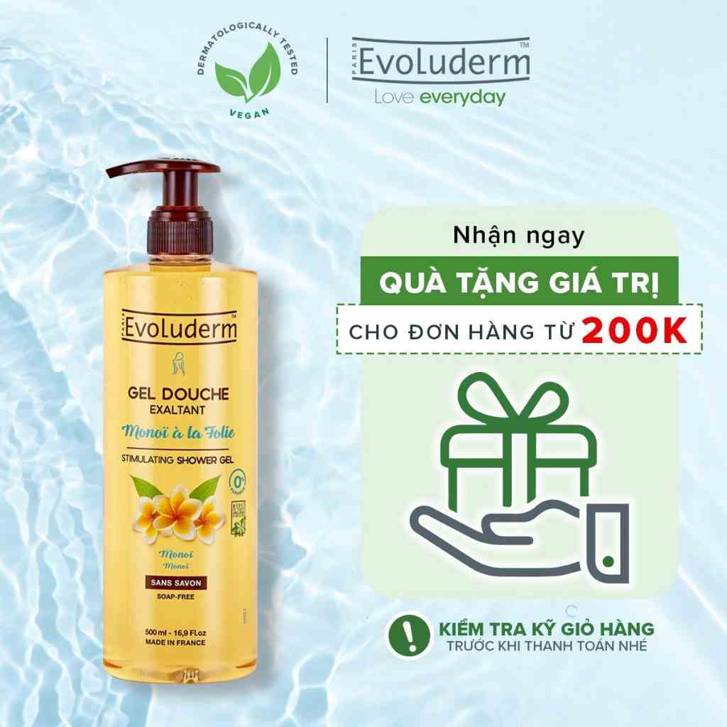 Gel tắm Evoluderm Gel Douche Exaltant Monoï à la Folie 500ml