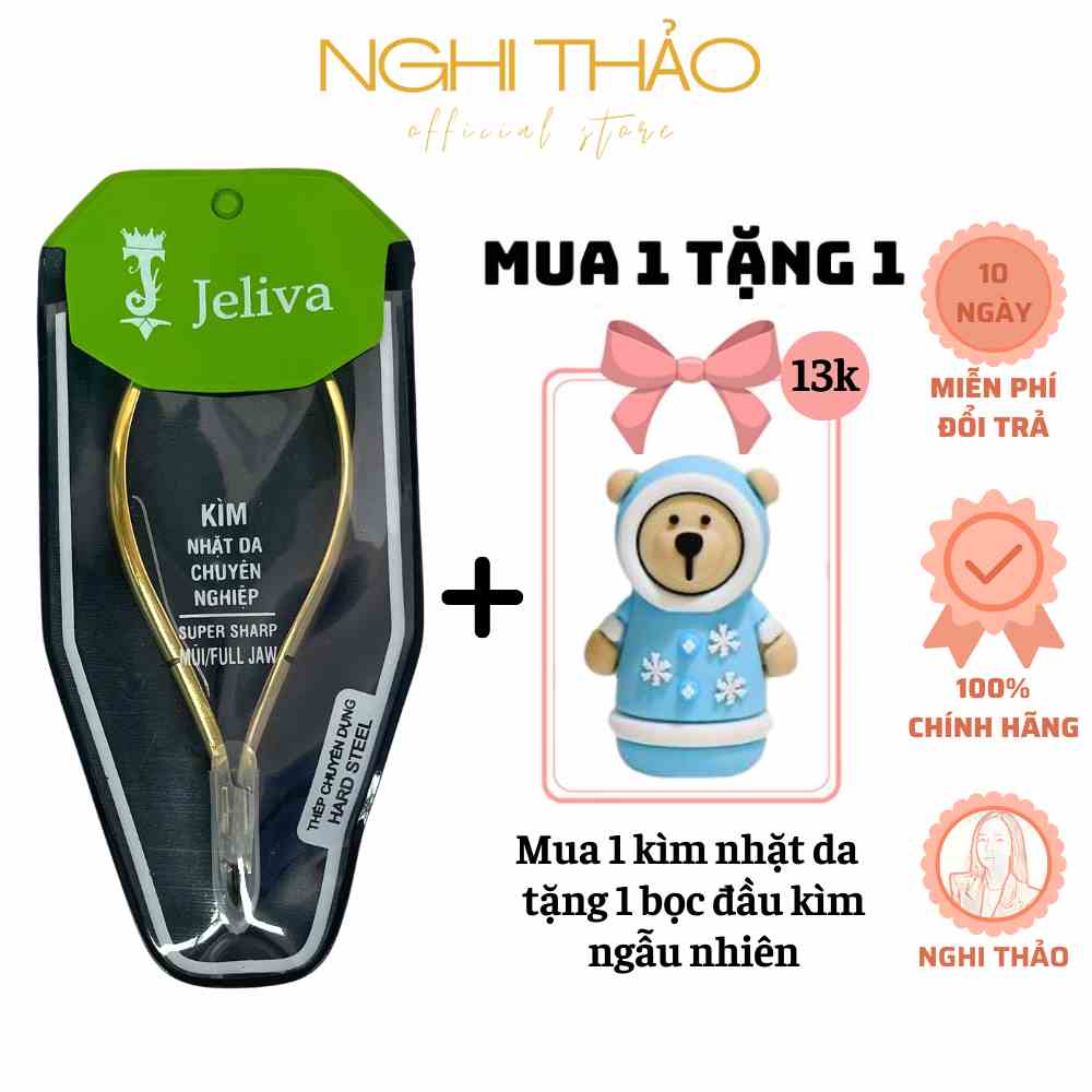 Kìm nhặt da tay JELIVA thép chuyên dụng cao cấp NGHI THẢO