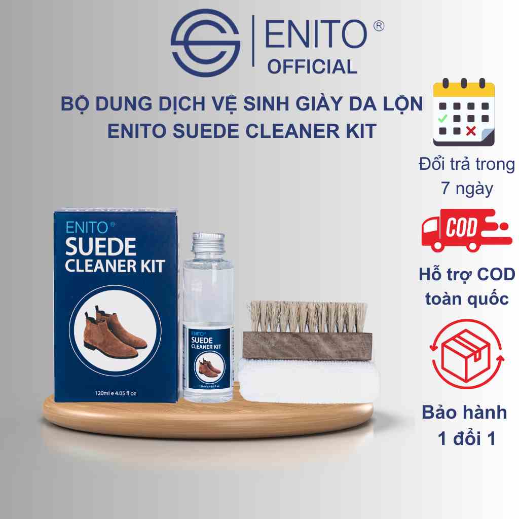 [Mã BMLT35 giảm đến 35K đơn 99K] Bộ Vệ Sinh Giày Enito Suede Cleaner Kit - Chuyên Vệ Sinh Giày Da Lộn, Da Nubuck Cao Cấp