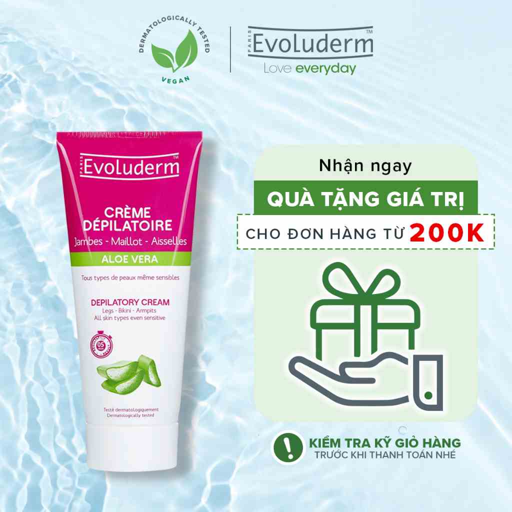 Kem tẩy lông toàn thân Evoluderm Crème Dépilatoire Jambes - Maillot -Aisselles 150ml