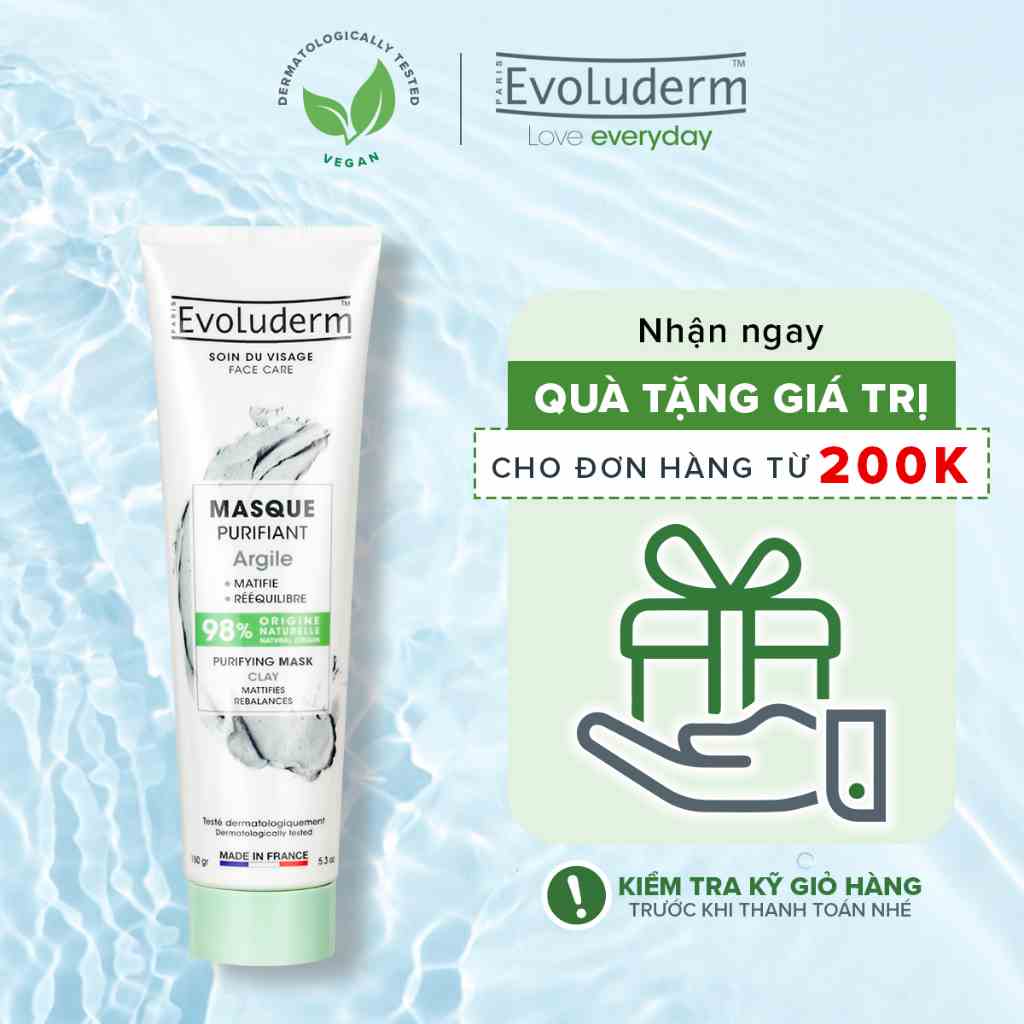 Mặt nạ Evoluderm tinh chất Đất Sét thanh lọc da 150ml (Bao bì mới)