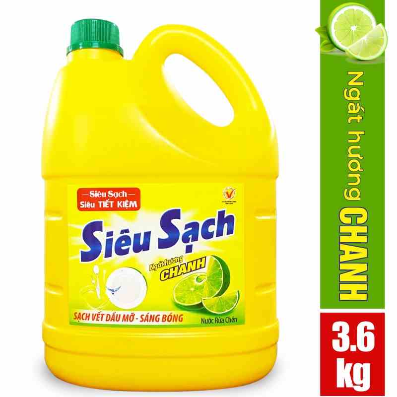 [Mã BMLTA35 giảm đến 35K đơn 99K] Nước rửa chén LIX siêu sạch hương chanh 3.6kg NS360