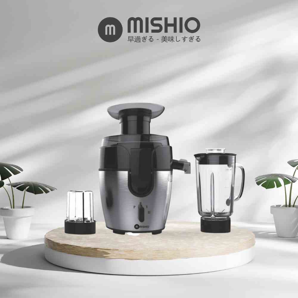 Máy ép trái cây cao cấp Mishio MK197 400W (tặng cối sinh tố + cối xay khô)