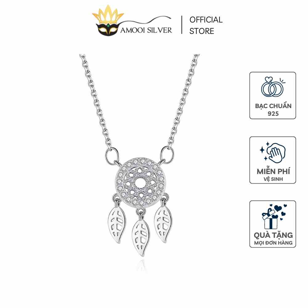 [Mã BMLTB35 giảm đến 35K đơn 99K] Dây Chuyền Bạc S925 Dream Catcher Đính Đá Lấp Lánh - Amooi Silver AD49